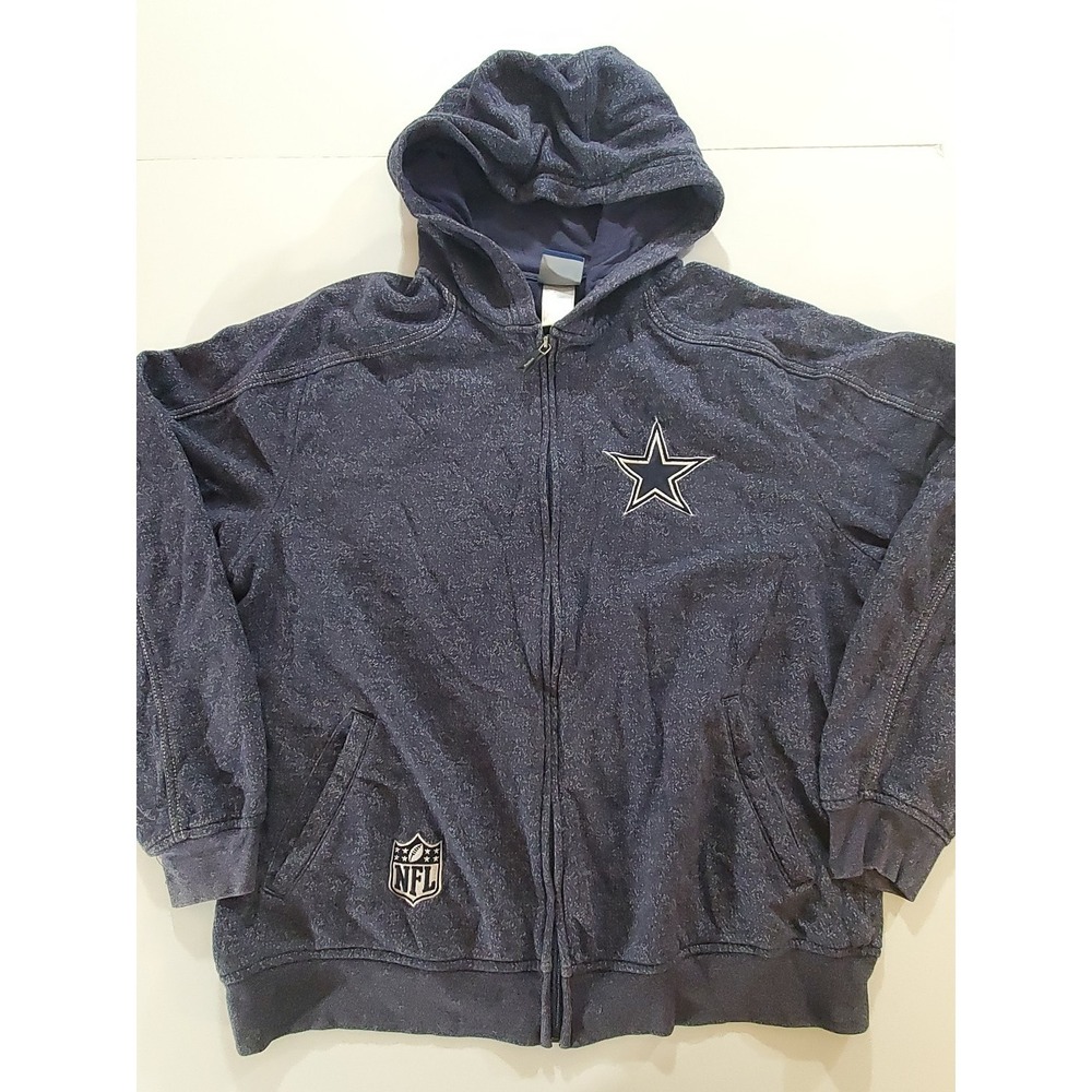 Vintage Reebok On Field Dallas Cowboys NFL Full Zip Hoodie Jacket Men's Size L